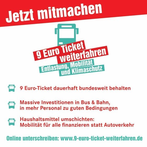 Aktion zum „9-Euro-Ticket“