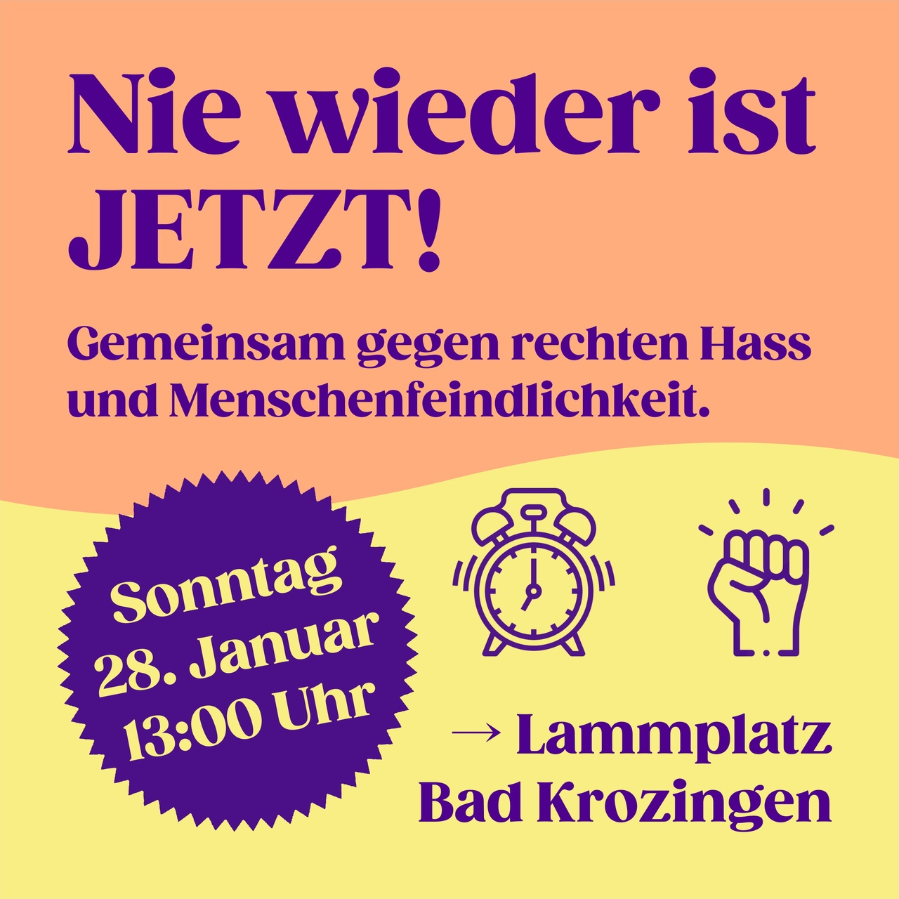 Nie wieder ist jetzt! Demonstration in Bad-Krozingen