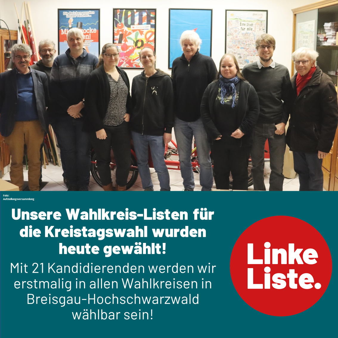 Linke Liste nominiert Kandidierende für Kreistagswahl
