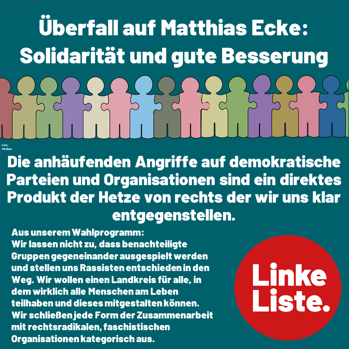 Nein zu Hass und Hetze!